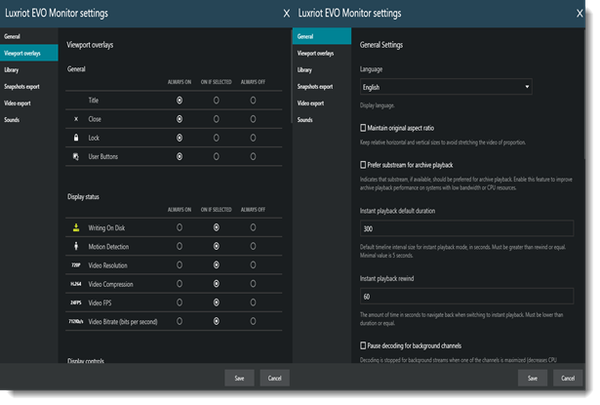 Luxriot EVO Monitor User Configuration